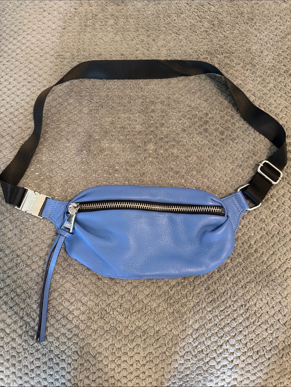 Aimee Kestenberg Blue Leather Crossbody Belt Bag